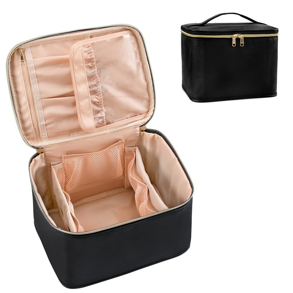 Travel Makeup Bag, Cosmetic Bags For Women Makeup Case Organizer Large💫